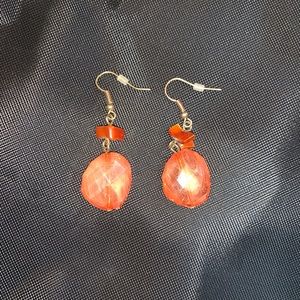 NWOT Coral Drop Earrings